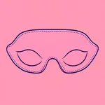 dark pink eye mask with eye holes image